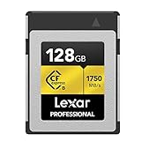 Lexar Tarjeta CFexpress 128 GB Profesional Serie Gold, Tarjeta CF Tipo B, hasta 1750 MB/s de Lectura, adopta PCIe 3.0 NVMe, Tarjeta de Memoria para fotógrafo Profesional, videógrafo(LCXEXPR128G-RNENG)