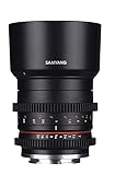 Samyang V-CSC Mirrorless - Objetivo para videocámara para Canon M (50mm T1.3 AS UMC CS), Negro