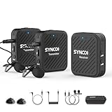 SYNCO G1(A2) Micrófono Solapa Inálambrico Profesional 2.4GHz Transmisión 150m para DSLR Cámara Móvil Videocámara Laptop Tablet, Compatible para Canon Sony Nikon, Microfono-Solapa-Inalambrico-Corbata