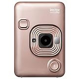 instax - Mini LiPlay, Cámara instantánea híbrida. Cámara e Impresora para Smartphones. Color Oro Rosa