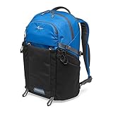 Lowepro LP37253-PWW Photo Active, Mochila para cámara Exterior sin Espejo con divisores QuickShelf, portátil 15'/iPad/Hidr. 3L, Sony, Canon, Nikon, Gimbal, Dron, dji, Osmo, Azul/Negro