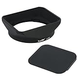 Haoge LH-X23 - Parasol rectangular de metal cuadrado de bayoneta con tapa para Fujifilm Fuji Fujinon XF 23 mm F1.4 R, XF 56 mm F1.2 R, XF 56 mm F1.2 R APD lente reemplaza LH-XF23