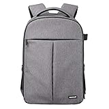 Cullmann Malaga BackPack 550+ - Mochila para cámara réflex digital con compartimento para tablet A4, bolsillo frontal resistente al agua, poliéster Rip-Stop, revestimiento de poliuretano, divisor interior, compartimentos para accesorios, color gris