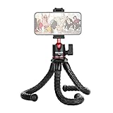 NEEWER Trípode Flexible con Remoto, Mini Cámara Teléfono Trípode Soporte Vlog Selfie Stick con Soporte y Adaptador Cámara Acción Compatible con GoPro Insta360 iPhone Samsung, Cámara Digital, TP34