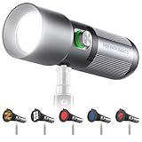NEEWER Basics RGB Linterna Fotografía Flashlight,4 Color/20 Filtro Gobo/CRI95+/7500 mAh,10W 6300K Foco LED Portátil Vídeo Ambiental Aluminio Efecto Atardecer para Iluminación Estudio Grabación, FL10