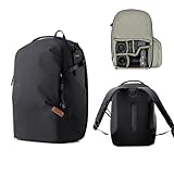PGYTECH OneGo Lite Mochila Fotográfica 16L, Ligera e Impermeable para Fotografía Urbana y Viajes, Compatible con Sony/Canon/Nikon/DSLR/mirrorless, Negro Mate