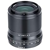 VILTROX AF 33mm F1.4 Objetivo Enfoque Automático Prime Lente para Nikon Z Montura Cámaras,Formato APS-C,Eye AF,Apertura f/1.4-16,Diámetro Filtro 52mm,Negro