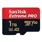 SanDisk Tarjeta microSDXC Extreme PRO de 1 TB + adaptador SD + RescuePRO Deluxe, hasta 200 MB/s, con rendimiento de aplicación A2, UHS-I, Clase 10, U3, V30
