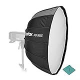 Godox AD-S65S Caja de Luz Parabólica Profunda Portátil de 65cm/25.6in - Montaje Rápido, Reflector de Plata para AD400Pro Flash Light