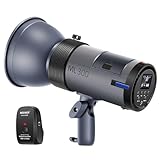 Neewer ML300 300W GN60 Flash de Estudio Exterior Monolight con 2,4 GHz Disparador Inalámbrico, 1000 Flashes de Potencia Completa 0,4-2,5s Tiempo de Reciclaje Montaje Bowens 2 Baterías de Litio