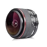 Meike Optics MK - Objetivo Ojo de pez (6,5 mm, f2.0, Gran Angular, para Nikon)