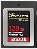 SanDisk Extreme Pro CFexpress Tarjeta Tipo B de 128 GB con hasta 1700 MB/s para Vídeos Raw 4K
