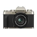 Fujifilm X-T200 - Kit Cámara con Objetivo Intercambiable XC15-45/3.5-5.6 PZ, Tarjeta 16 GB, Color Dorado