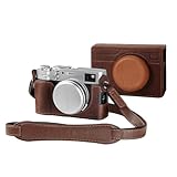 SMALLRIG Kit de Funda de Cuero para FUJIFILM X100VI, Que Incluye Media Funda de Cuero, Funda con Tapa y Correa para el Hombro, Material de Cuero Genuino, Portátil y Protector - 4558