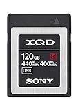 Sony QDG120F - Tarjeta de Memoria Flash XQD de 120 GB (preformato) 5 x Resistente Serie G de Alta Velocidad (Lectura de 440 MB/s y Escritura de 400 MB/s)
