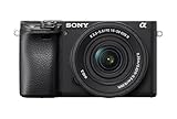 Sony Alpha 6400 cámara mirrorless (APS-C) con objetivo 16-50mm f/3.5-5.6, 24.2MP, grabación en 4K, enfoque automático 0.02s y pantalla inclinable, ideal para creadores de contenido y vlogs