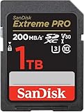 SanDisk 1TB Extreme PRO, Tarjeta de memoria, SDXC, hasta 200 MB/s, + RescuePro Deluxe, UHS-I Class 10 U3 V30