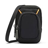 Amazon Basics - Estuche para Cámara Digital Compacta Mediano con Acolchado Interno para Cámaras de 10,9 x 6,4 x 2,3 cm, Negro, Sólido