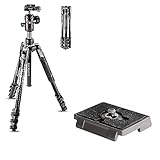Manfrotto Befree Advanced Kit de Viaje, Cierre de Palanca, Aluminio, Cabezal de Bola y Placa 200PL de Liberación Rápida con Rosca 1/4'', Compacto para Cámaras DSLR, Mirrorless