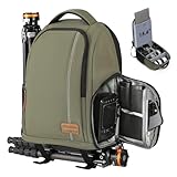 TARION TB-02 Mochila Camara y Portatil Mochila Fotografia para Ordenador Laptop 15” Camara Reflex Mochila Camara Pequeña (verde)