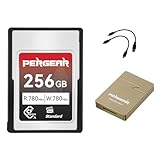 Pergear Serie Estándar 256GB CFexpress Tipo A Tarjeta de Memoria Velocidad de Lectura de Hasta 780MB/s Velocidad de escritura de 780MB/s para Grabación 4K 120P 8K 30P(Lector de Tarjetas) para Alpha FX