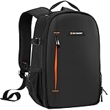K&F CONCEPT Mochila para cámara, 10L portátil pequeña Mochila para cámara Impermeable Ligera y compacta Apertura de 180° Bolsa para cámara DSLR SLR