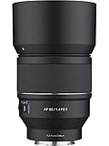 SAMYANG Lente de Enfoque automático con teleobjetivo de fotograma Completo F1.4 AF Series II de 85 mm para Sony E (SYIO85SE2-E), Color Negro