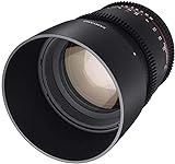 Samyang F1313001101 - Objetivo para vídeo VDSLR para Canon EF (Distancia Focal Fija 85mm, Apertura T1.5-22 AS IF UMC II, diámetro Filtro: 72mm), Negro