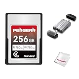 Pergear Serie Estándar 256GB CFexpress Tipo A Tarjeta de Memoria Velocidad de Lectura de Hasta 780MB/s Velocidad de escritura de 780MB/s para Grabación 4K 120P 8K 30P(Lector de Tarjetas) para Alpha FX