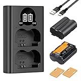 K&F Concept NP-W235 Baterías de Repuesto para Cámara (2 Unidades) y Juego de Cargador de Pantalla LCD Doble RanuraBatería Recargable para Fujifilm GFX 50S II, GFX 100S, X-T4, VG-XT4, X-T5、X-H2S