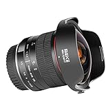 Meike Optics MK 8 mm F3.5 Objetivo Ojo de Pez de Ultra Gran Angular para Canon EF, Negro