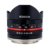 Rokinon 8mm F2.8 UMC Fisheye II (Negro) Lente para cámaras Digitales Fuji X Mount (RK8MBK28-FX)
