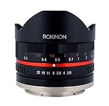 Rokinon Lente Ojo de pez II de 8 mm F2.8 UMC (Negro) para cámaras Digitales Fuji X Mount (RK8MBK28-FX)