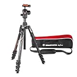 Manfrotto Befree Advanced - Kit de Trípode de Viaje Compatible con Cámaras Sony Alpha7 y Alpha9, Trípode de Aluminio para accesorios de Cámara, con Cabezal Esférico y Cierre de Palanc