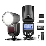 NEEWER Z1-N TTL Flash de Cabeza Redonda para Nikon DSLR,76Ws 2,4G 1/8000s HSS, Lámpara de Modelado LED de 10 Niveles,Batería de Litio de 2600mAh,480 Tomas de Potencia Completa,1,5s Reciclaje en Flash