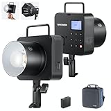 NEEWER Q4 400Ws 2,4G TTL Flash Exterior(Nueva Apariencia), 1/8000 HSS Estroboscópico de Estudio Fotografía con 30W Lámpara Modelado/400 Flash Potencia Completa/Recicle 0,01-1,2s/21,6V 2800mAh Batería