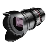 Samyang F1312906101 - Objetivo para vídeo VDSLR para Sony E (Distancia Focal Fija 35mm, Apertura T1.5-22 AS UMC II, diámetro Filtro: 77mm), Negro