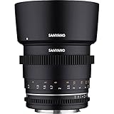 Samyang SA1814 - Lentes de Cámara Compatibles con 85MM T1.5 MK2 MFT, Negro