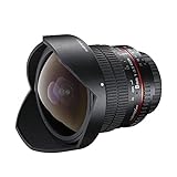 Walimex Pro Fish-Eye II 8 mm 1:3.5 - Objetivo para cámara Nikon F (diámetro Filtro 72 mm, Parasol), Color Negro