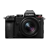 Panasonic Lumix S5D, Cuerpo de Cámara Sin Espejo de Fotograma Completo, con Lente S-R1840E 18-40 mm S, 24,2 MP, Grabación 4K 60P, Live View Finder, Monitor De Ángulo Libre, Wi-Fi, Negra