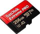 SanDisk Extreme Pro 256 GB microSDXC Memory Card + SD Adapter with A2 App Performance + Rescue Pro Deluxe 170 MB/s Class 10, UHS-I, U3, V30