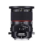 Samyang F1110901101 - Objetivo fotográfico DSLR para Canon EF (Distancia Focal Fija 24mm, Apertura f/3.5-22 T/S ED AS UMC, diámetro Filtro: 82mm), Negro