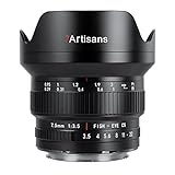 7artisans MF 7,5 mm F3.5 APS-C 205° Ultra Gran Angular Objetivo Manual Ojo de pez Compatible con Nikon F