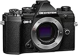 OM SYSTEM OM-5 Cámara con Sistema Micro Four Thirds, Sensor Live Mos de 20 MP, Estabilización de Imagen Mejorada de 5 Ejes, IP53, Handheld High Res Shot, Negro