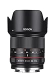 Rokinon RK21M-FX 21 mm F1.4 ED AS UMC Alta Velocidad Gran Angular Lente para Fuji (Negro)