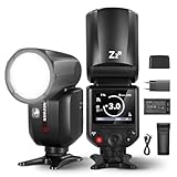 NEEWER Z2-S 2,4G TTL Flash Speedlite Cabeza Redonda para Sony, UI Mejorada, 2 Lámparas Modelado, TTL/M Cambio Rápido TCM Tecla, Speedlight 76Ws 1/8000s HSS 7,4V/2600mAh Batería 480 Potencia Completa