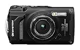 OM System Tough TG-7 Cámara subacuática Negra, Impermeable, a Prueba de congelación, Alta resolución Brillante, Video 4K 44x Macro Disparo