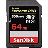 SanDisk Extreme PRO - Targeta de Memoria SDXC de 64GB, hasta 300MB/s, UHS-II, Class 10, V90, U3