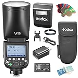 Godox V1PRO-N TTL Li-Ion Redonda Cabeza Flash Innovadora Externa Flash SU-1 LED Estilo 76Ws HSS 1/8000s Construir-En Batería de Litio para Nikon Cámaras