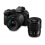 Panasonic Lumix S DC-S5KCE-EG - Cámara de Formato Completo con Objetivos S-R2060 (20-60 mm, F3.5-5.6) y S-S50 (50 mm, F1.8), Color Negro